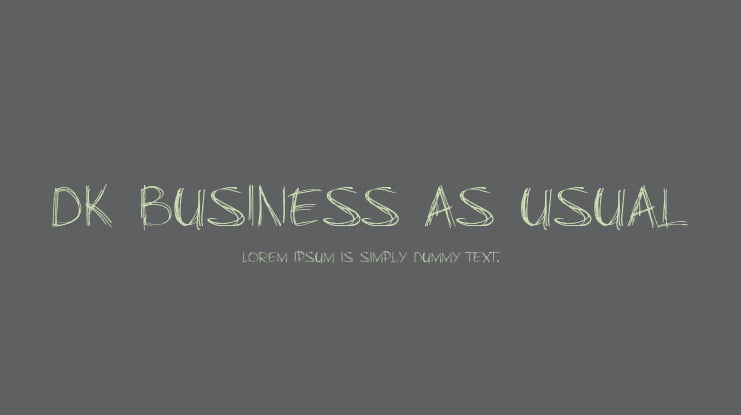 DK Business As Usual Font