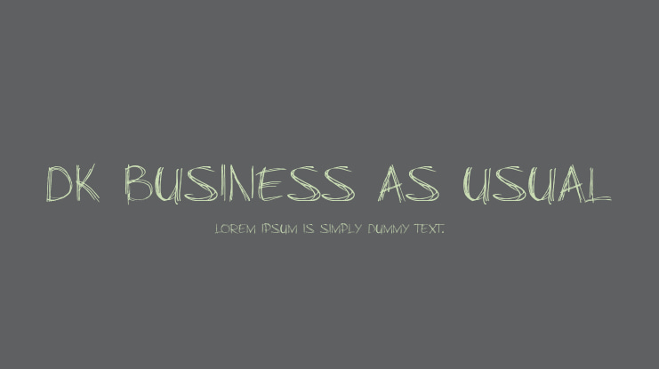 DK Business As Usual Font
