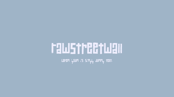 RawStreetWall Font Family