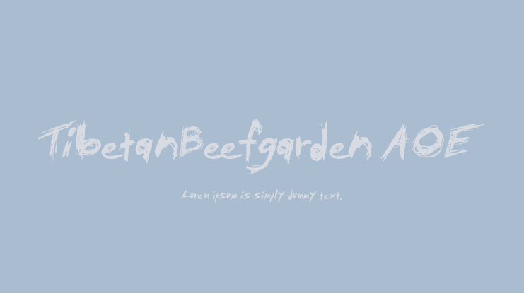 TibetanBeefgarden AOE Font