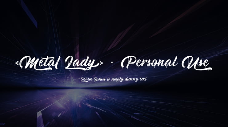 Metal Lady - Personal Use Font