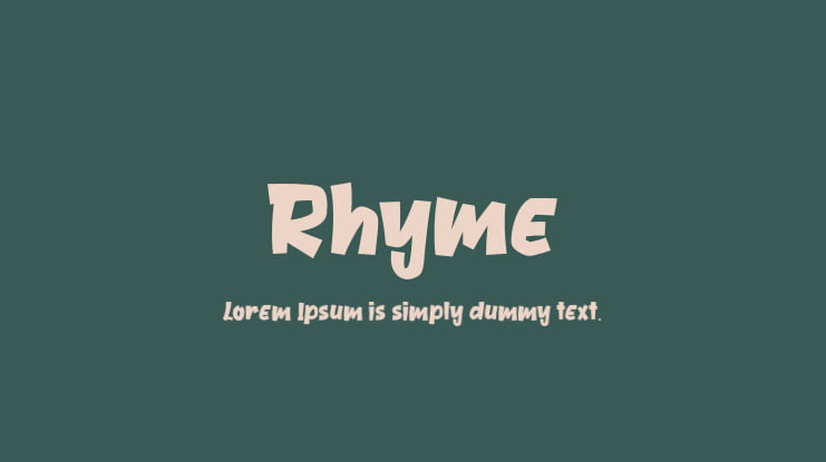 Rhyme Font