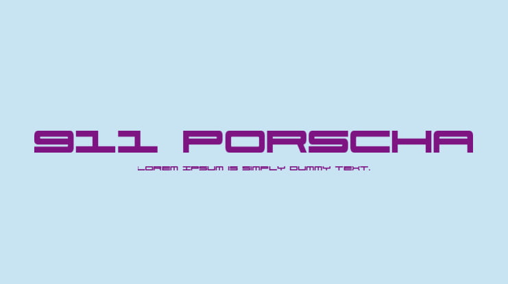 911 Porscha Font Family
