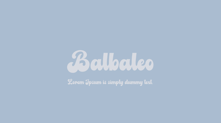Balbaleo Font
