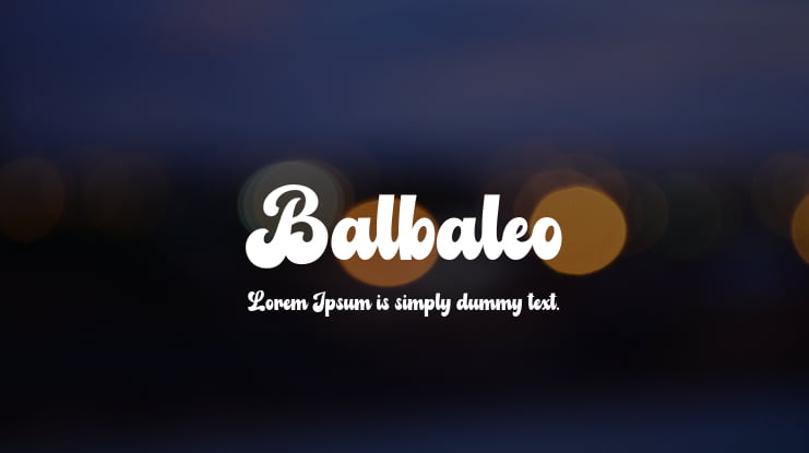 Balbaleo Font
