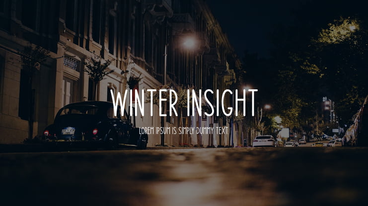 Winter Insight Font