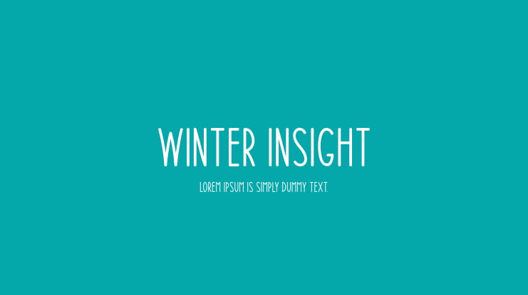 Winter Insight Font