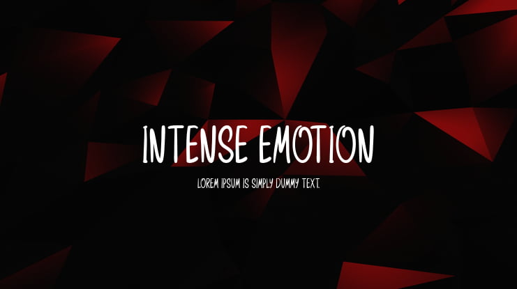 Intense Emotion Font : Download Free for Desktop & Webfont