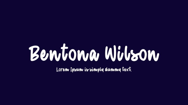 Bentona Wilson Font
