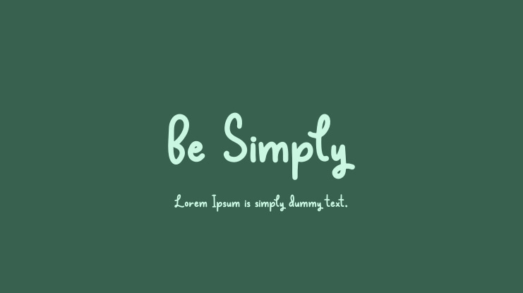 Be Simply Font