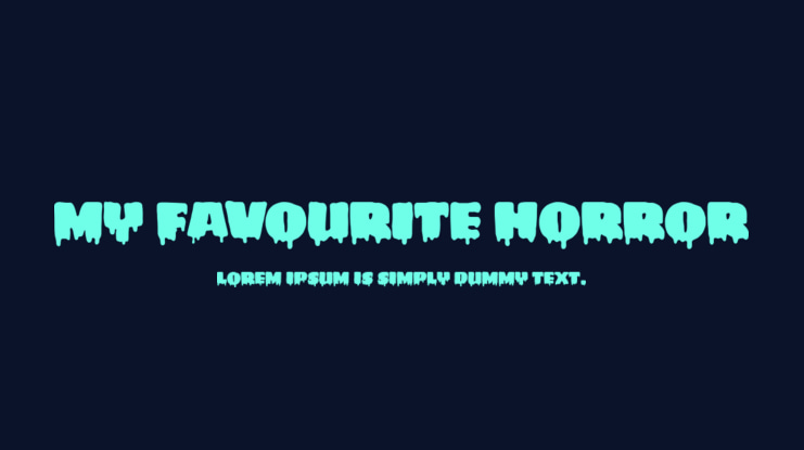 My Favourite Horror Font