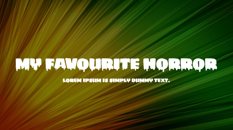 My Favourite Horror Font