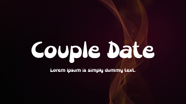 Couple Date Font
