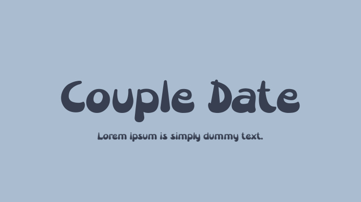 Couple Date Font