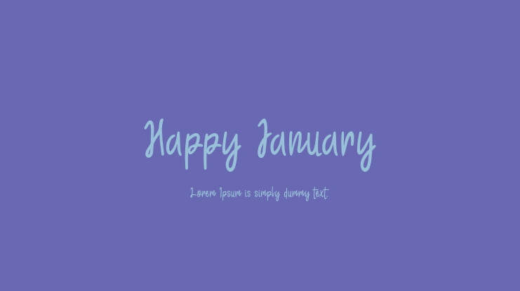 Happy January Font