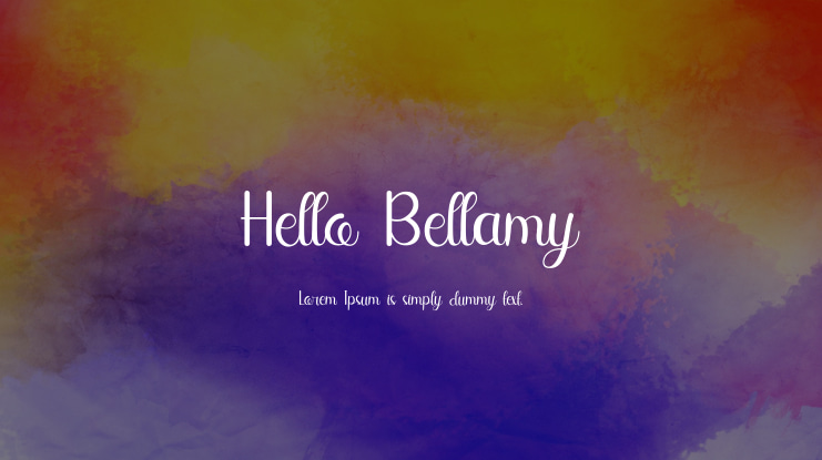 Hello Bellamy Font