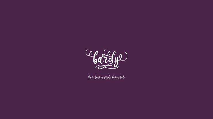 barely Font