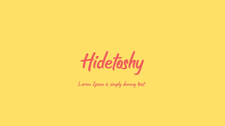 Hidetoshy Font
