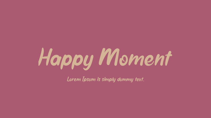 Happy Moment Font