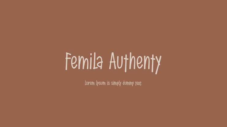 Femila Authenty Font Family