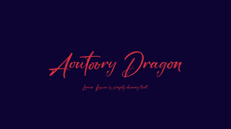 Aoutoory Dragon Font