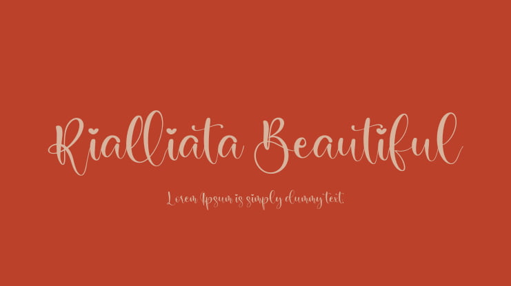 Rialliata Beautiful Font