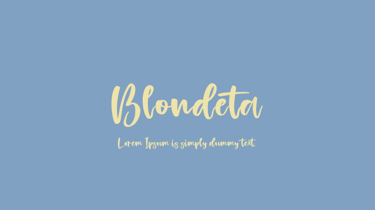 Blondeta Font