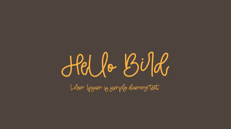 Hello Bird Font