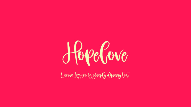 Hopelove Font
