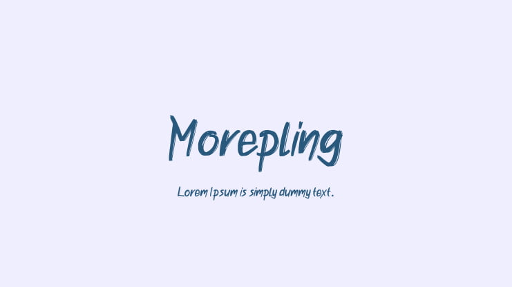 Morepling Font
