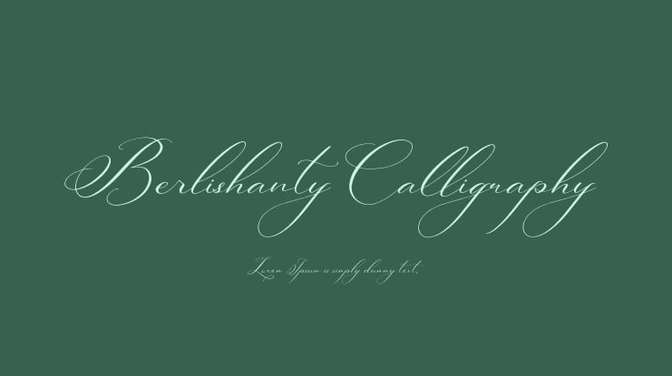 Berlishanty Calligraphy Font