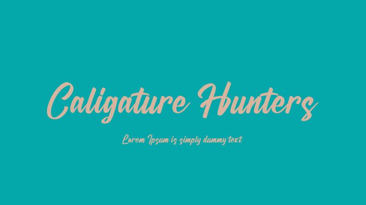 Caligature Hunters Font
