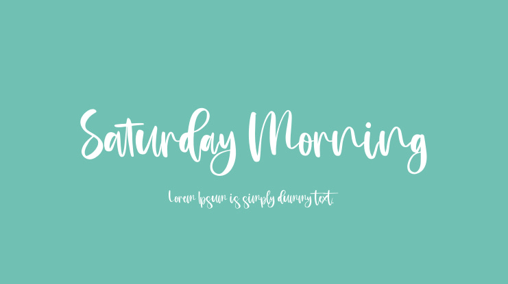 Saturday Morning Font