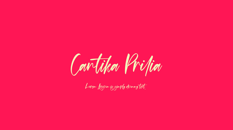 Cantika Prilia Font