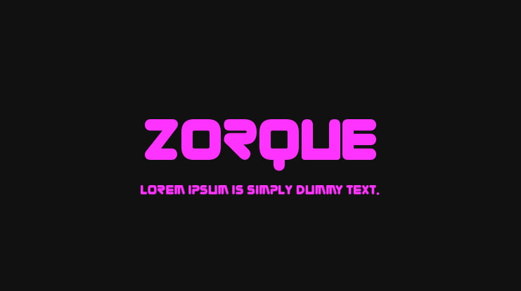 Zorque Font