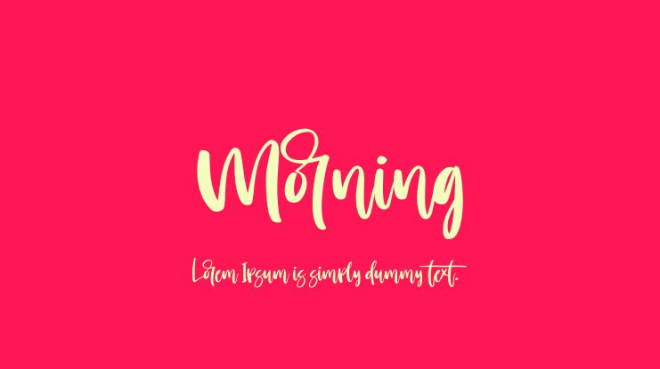 Morning Font