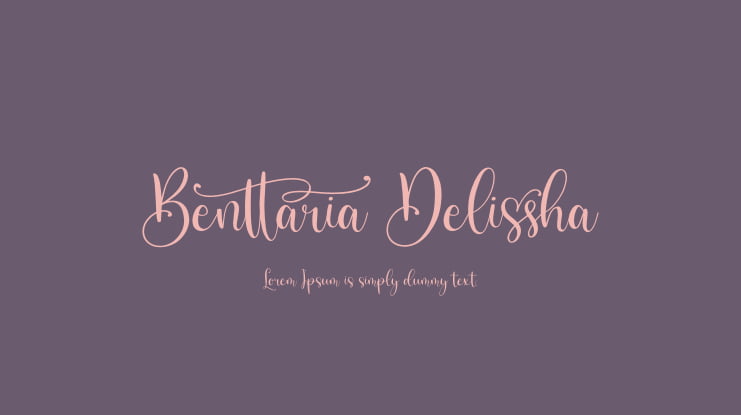 Benttaria Delissha Font