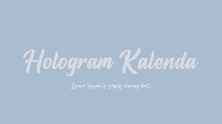 Hologram Kalenda Font