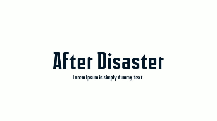 After Disaster Font Family