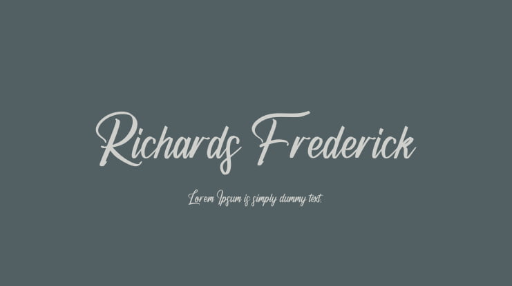 Richards Frederick Font Family