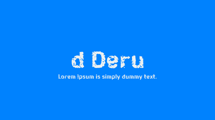 d Deru Font
