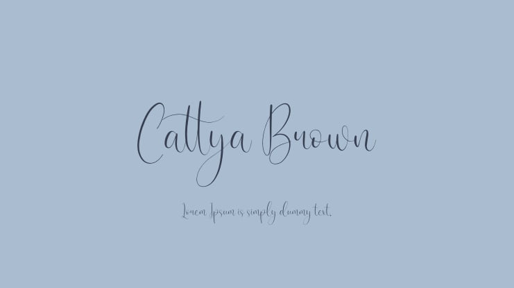 Cattya Brown Font Family