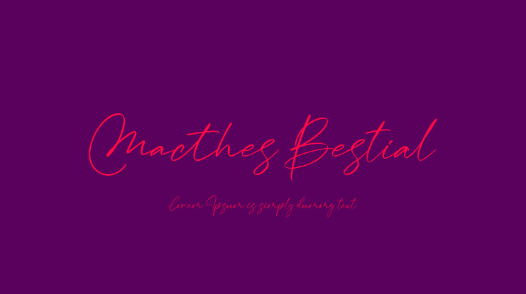 Macthes Bestial Font