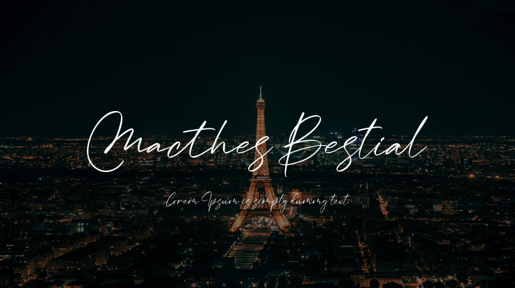 Macthes Bestial Font