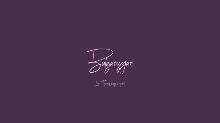 Bulgaryyan Font