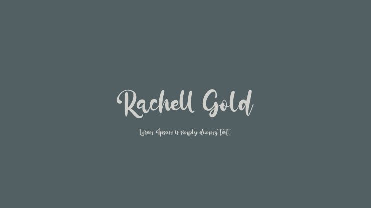 Rachell Gold Font