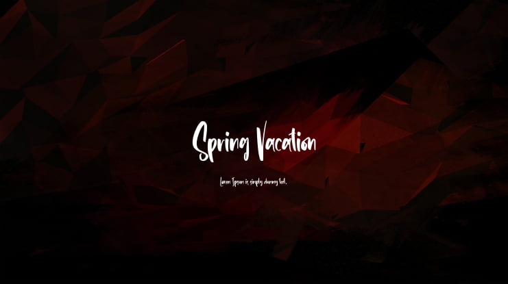 Spring Vacation Font