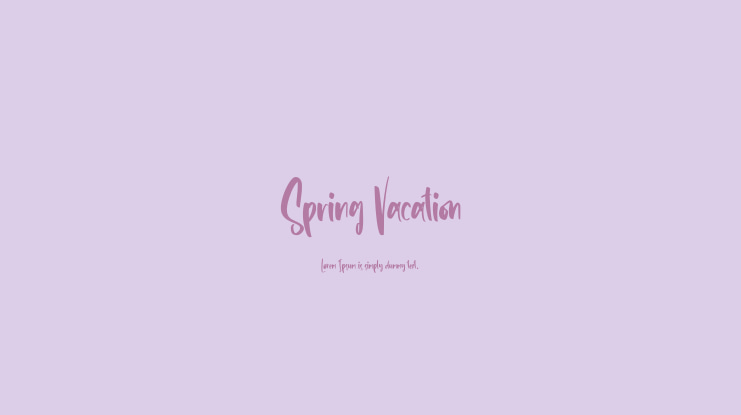 Spring Vacation Font