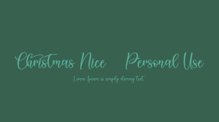 Christmas Nice - Personal Use Font