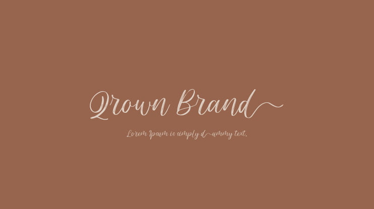 Qrown Brand Font